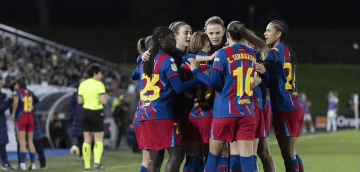 球速体育官网-巴萨女足4-0横扫皇马，国家德比24战23胜碾压对手|巴塞罗那|皇马女足|皇家马德里|迪斯蒂法诺|比赛_新浪体育_新浪新闻